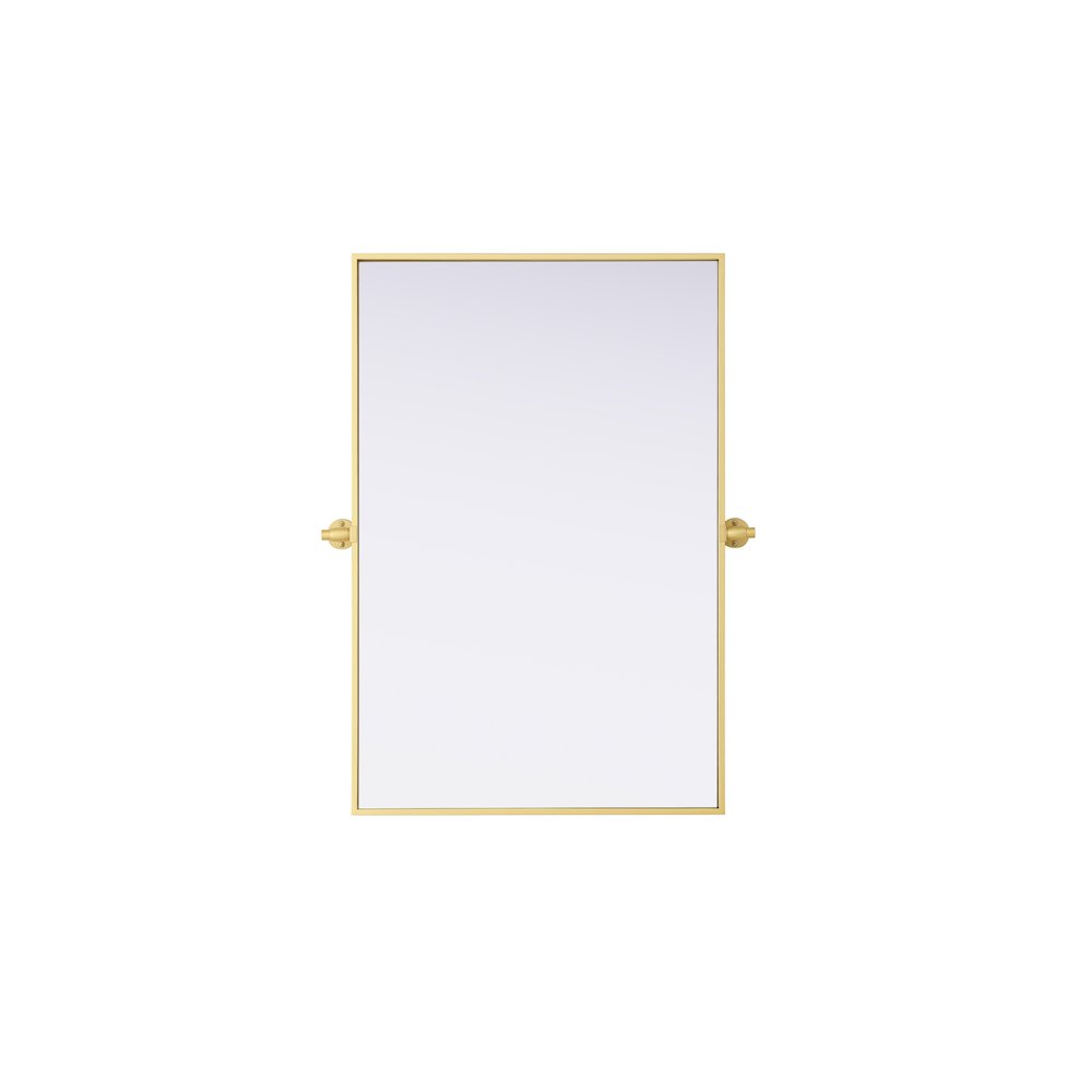 Amoura 24X36 Pivot Mirror In Brass