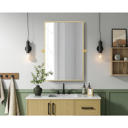 Amoura 24X36 Pivot Mirror In Brass