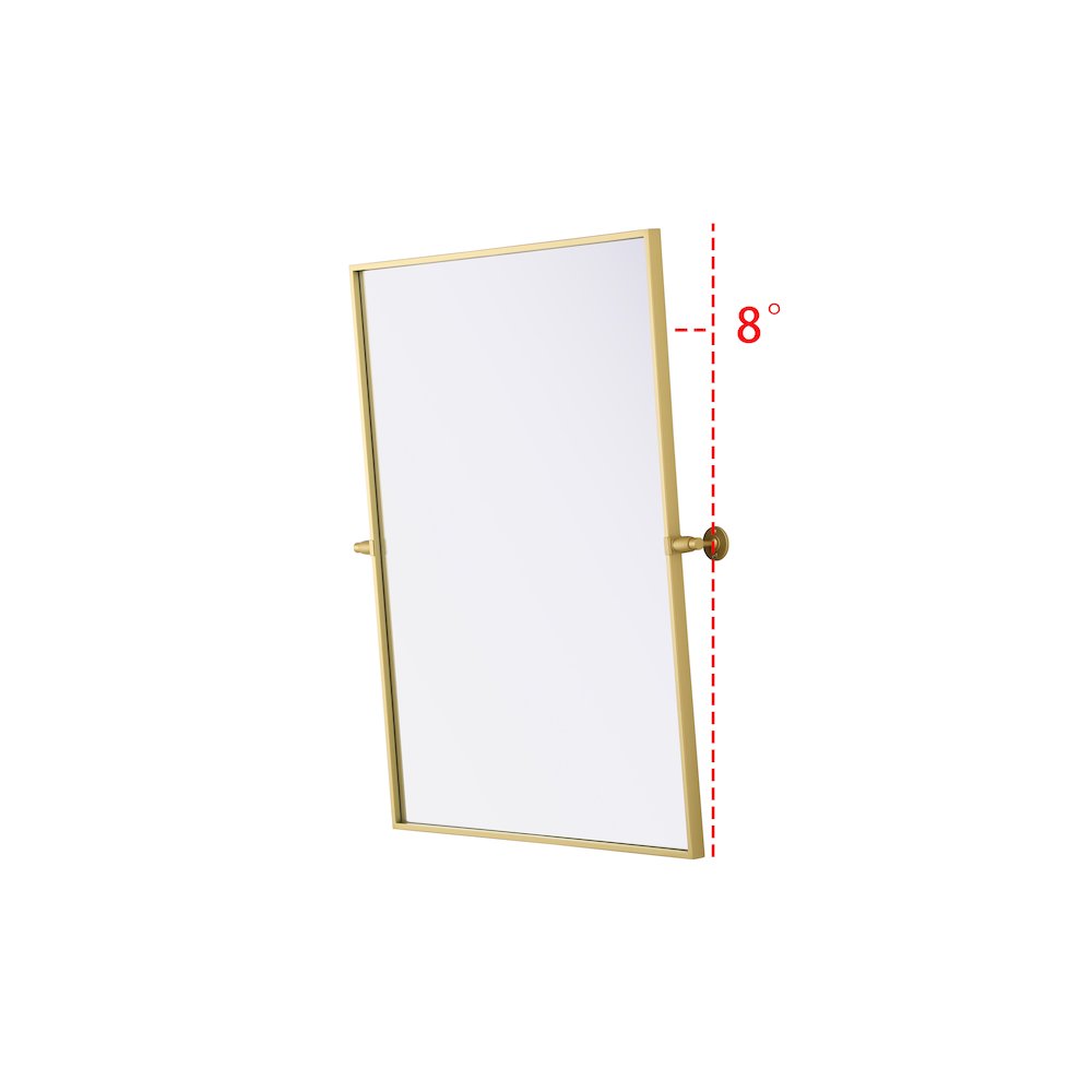 Amoura 27X36 Pivot Mirror In Brass