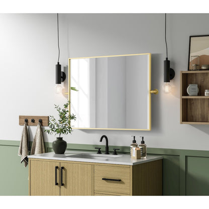 Amoura 27X36 Pivot Mirror In Brass