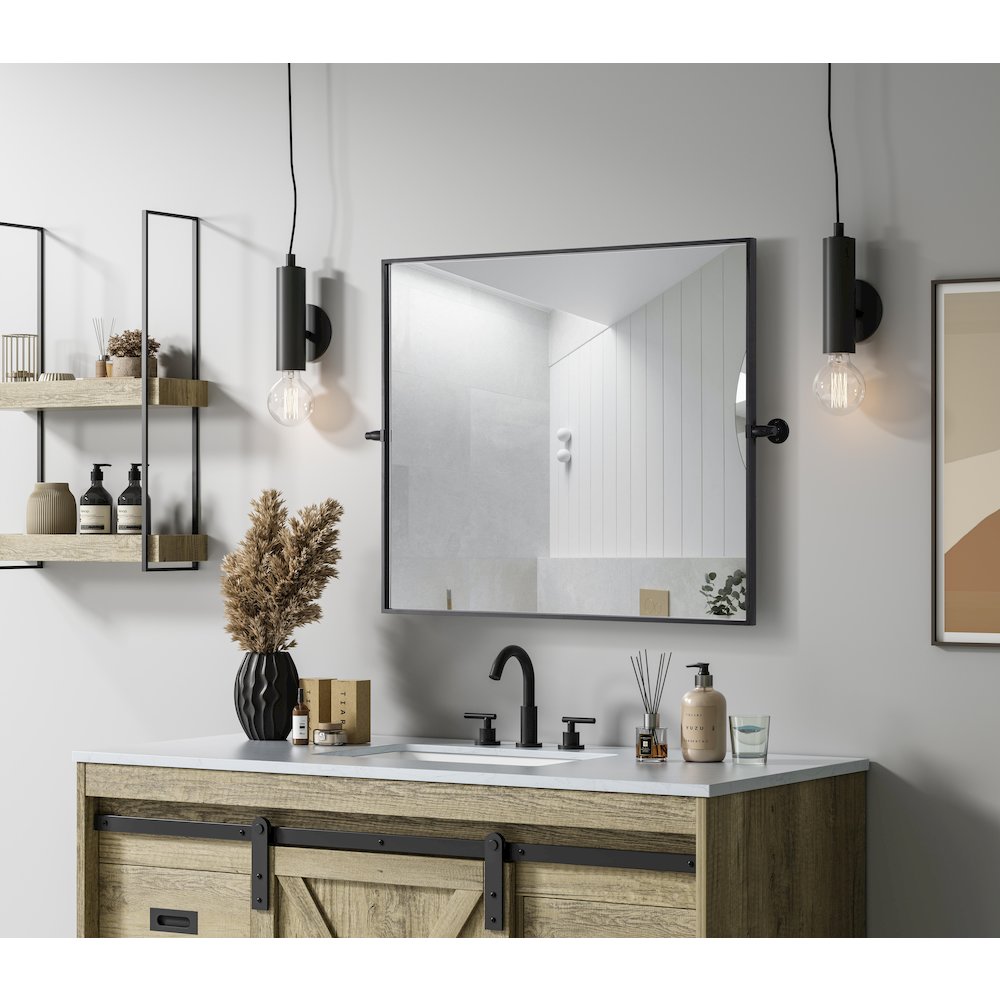 Amoura 30X36 Pivot Mirror In Black