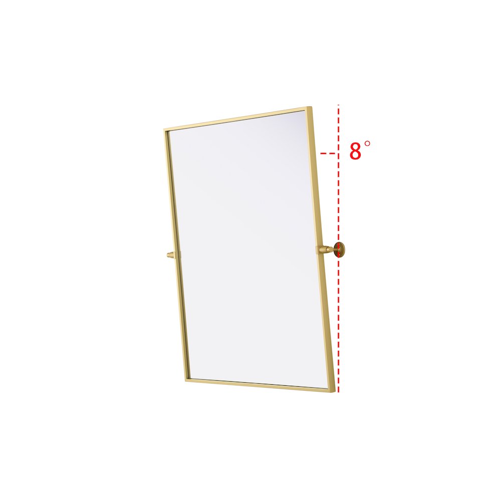 Amoura 30X36 Pivot Mirror In Brass