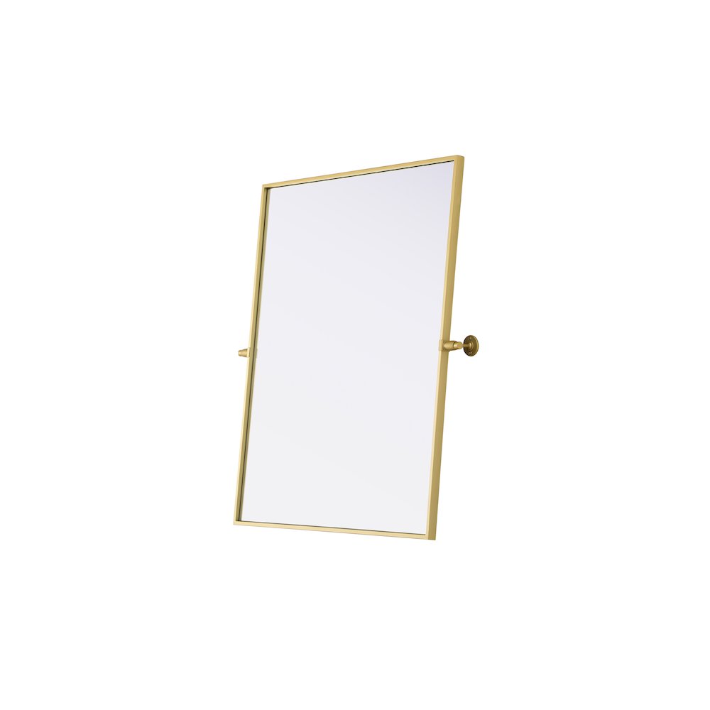 Amoura 30X36 Pivot Mirror In Brass