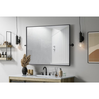 Amoura 40X30 Pivot Mirror In Black