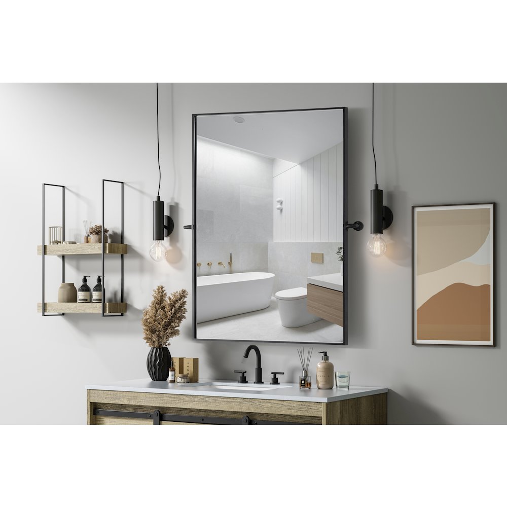 Amoura 48X30 Pivot Mirror In Black