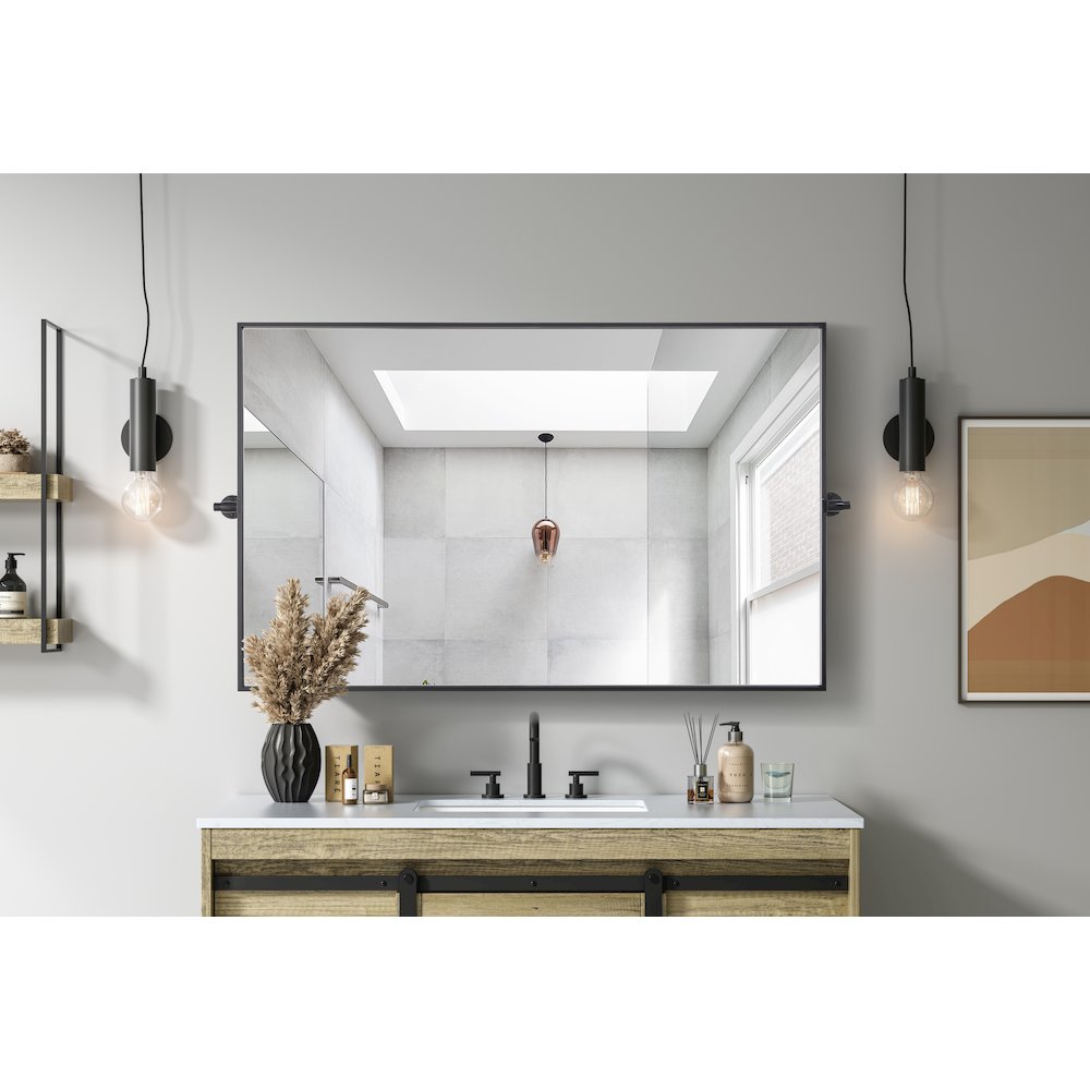 Amoura 48X30 Pivot Mirror In Black