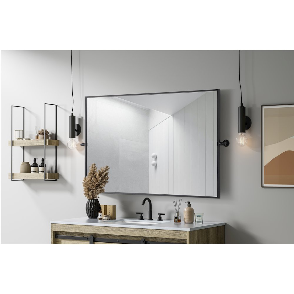 Amoura 48X30 Pivot Mirror In Black