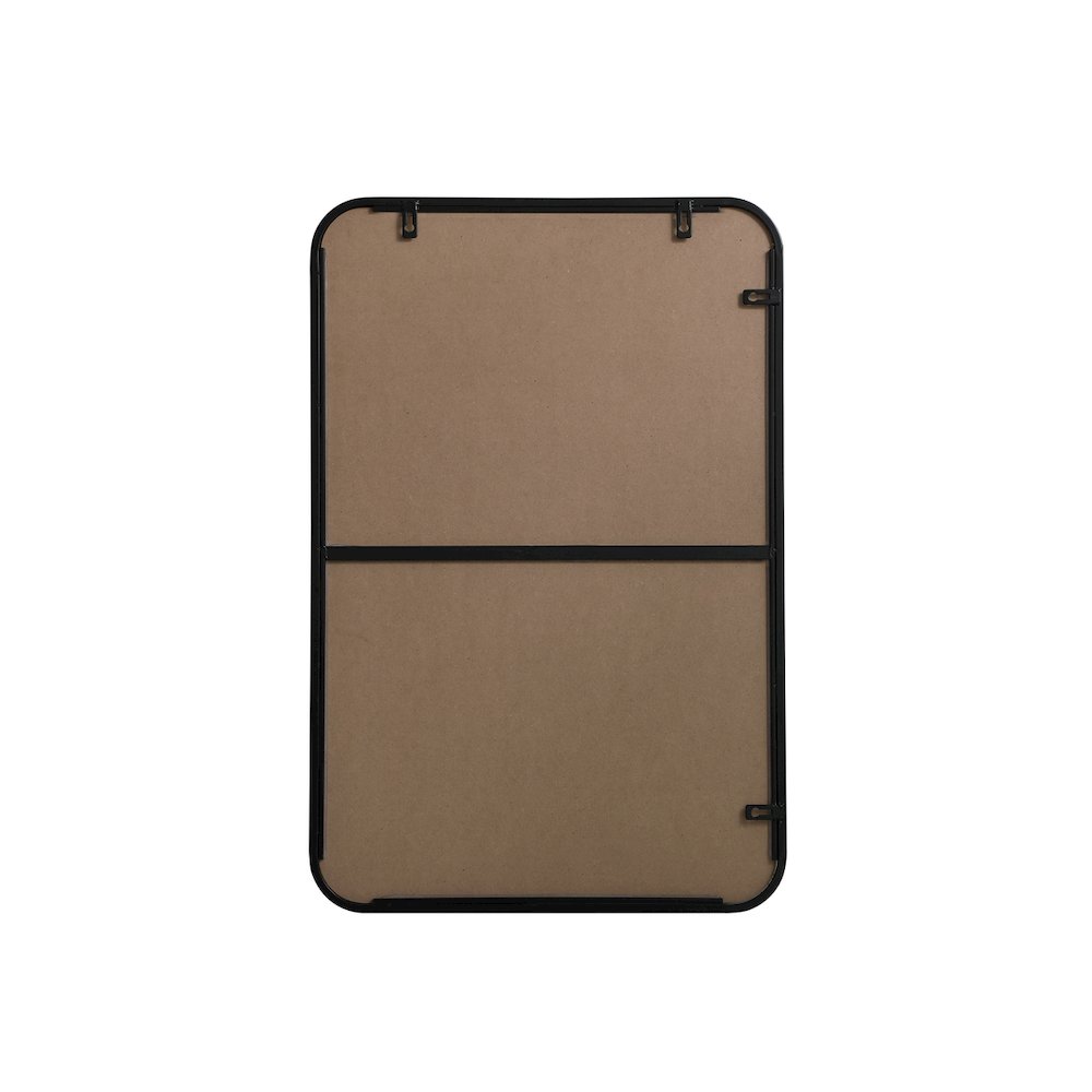 Soft corner metal rectangular mirror 20x30 inch in Black