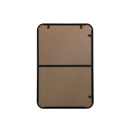 Soft corner metal rectangular mirror 20x30 inch in Black