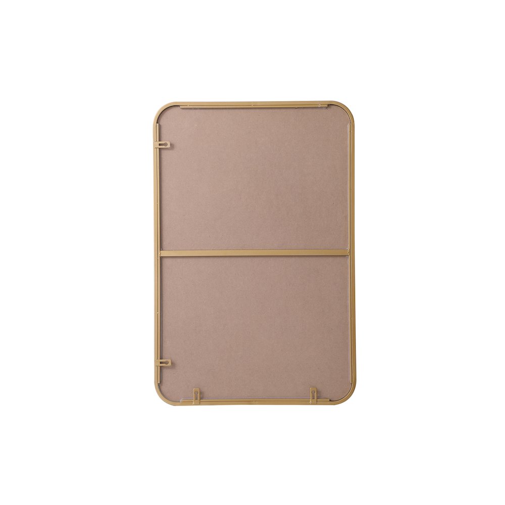 Soft corner metal rectangular mirror 20x30 inch in  Brass