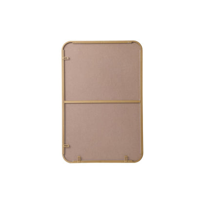 Soft corner metal rectangular mirror 20x30 inch in  Brass
