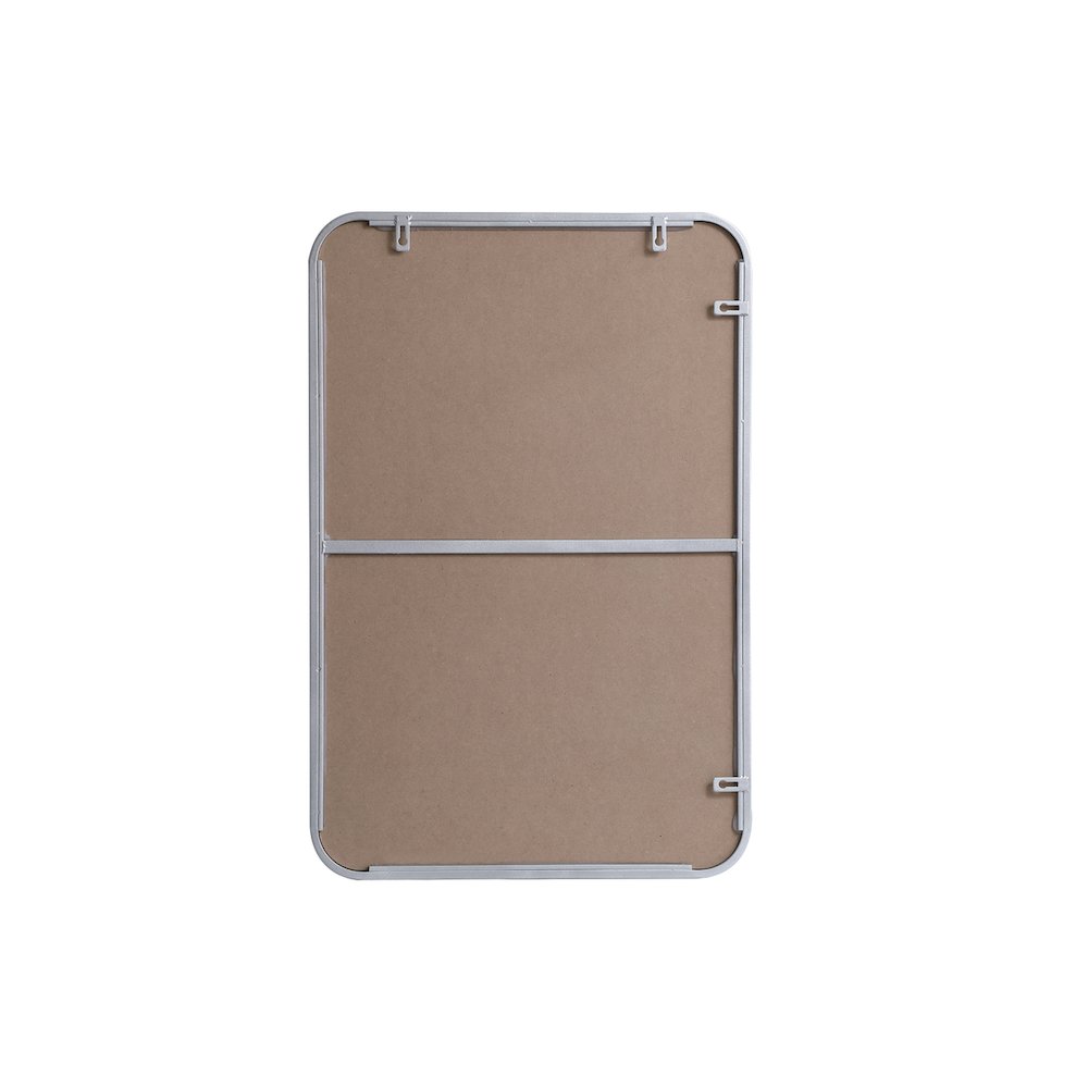 Soft corner metal rectangular mirror 20x30 inch in Silver