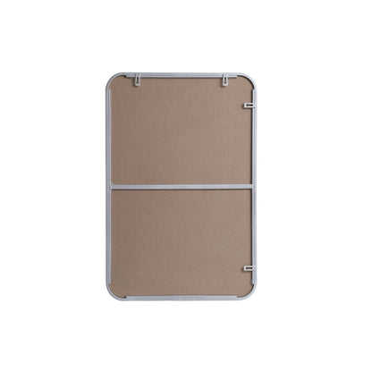 Soft corner metal rectangular mirror 20x30 inch in Silver