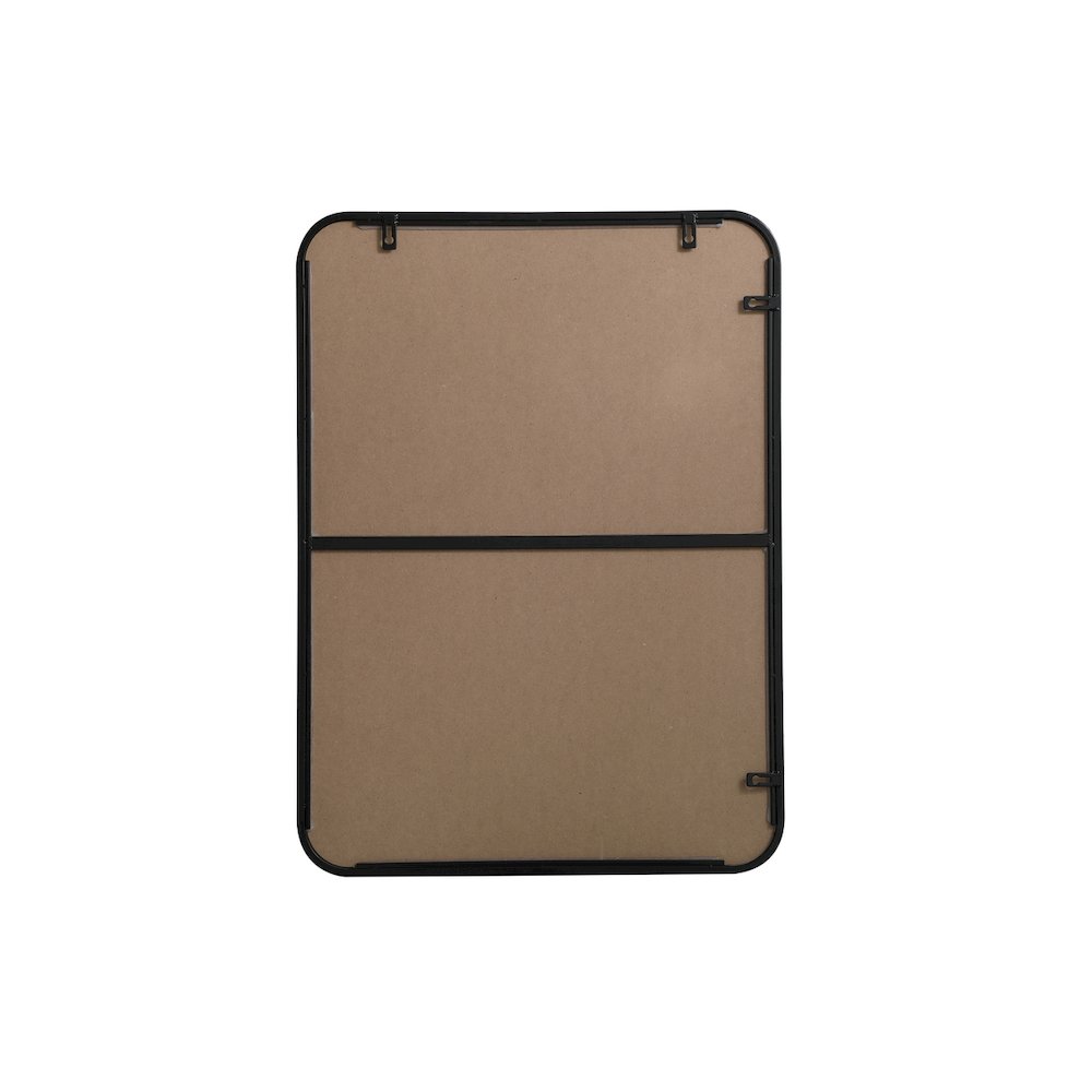 Soft corner metal rectangular mirror 22x30 inch in Black