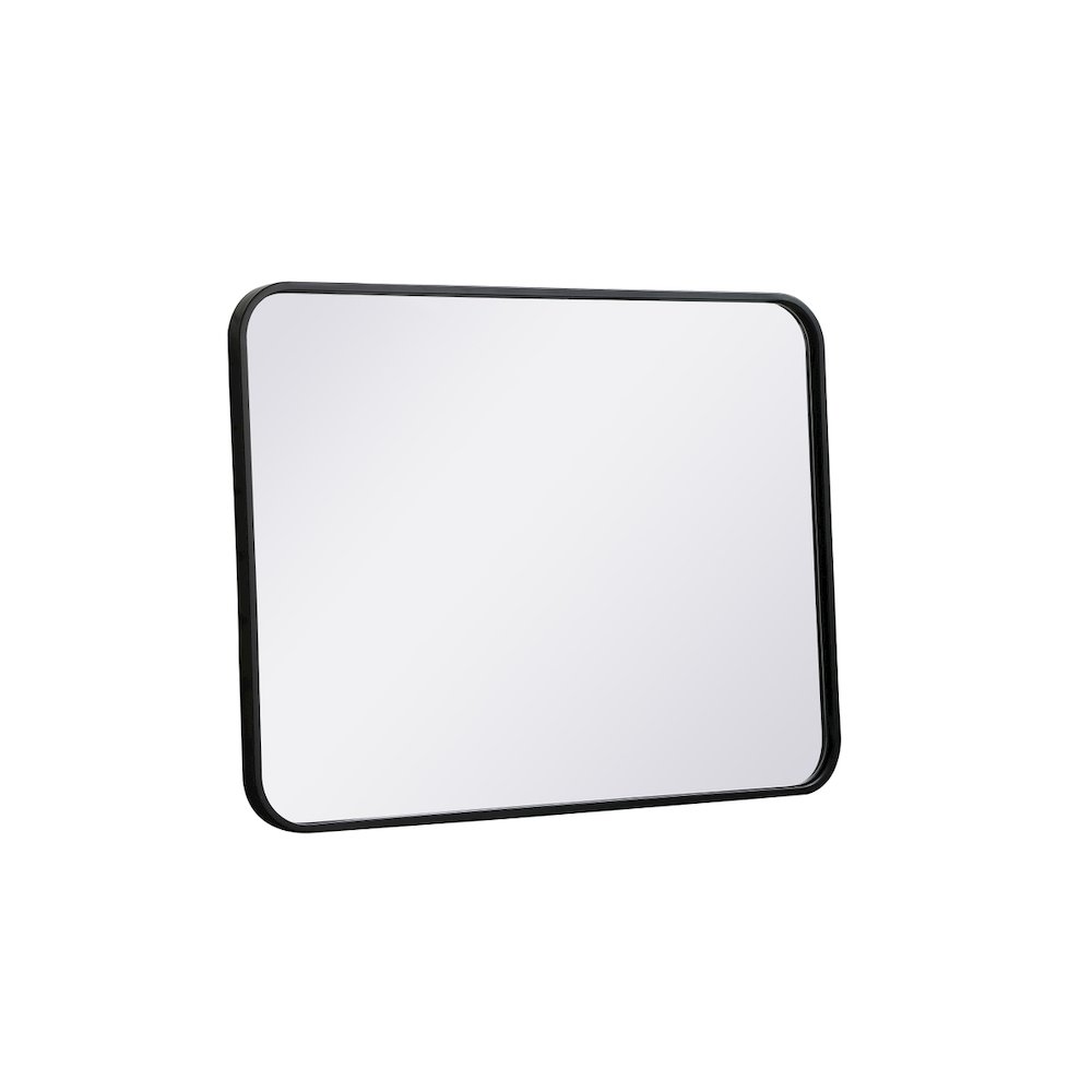 Soft corner metal rectangular mirror 22x30 inch in Black