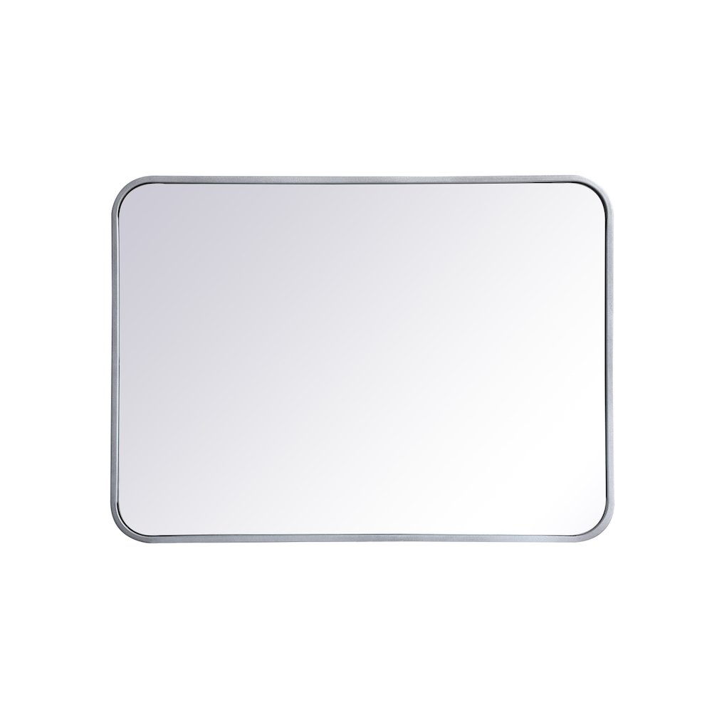 Soft corner metal rectangular mirror 22x30 inch in Silver