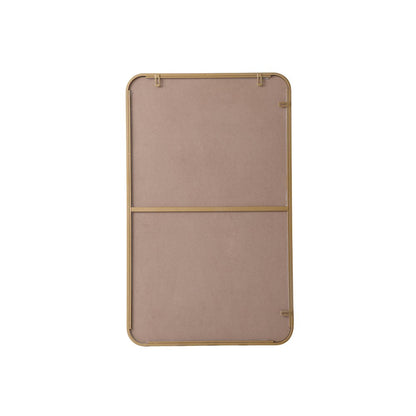 Soft corner metal rectangular mirror 22x36 inch in Brass