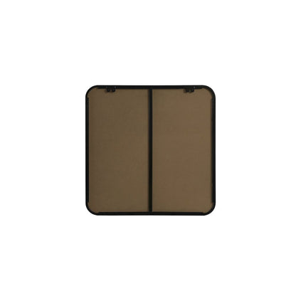 Soft corner metal square mirror 24x24 inch in Black