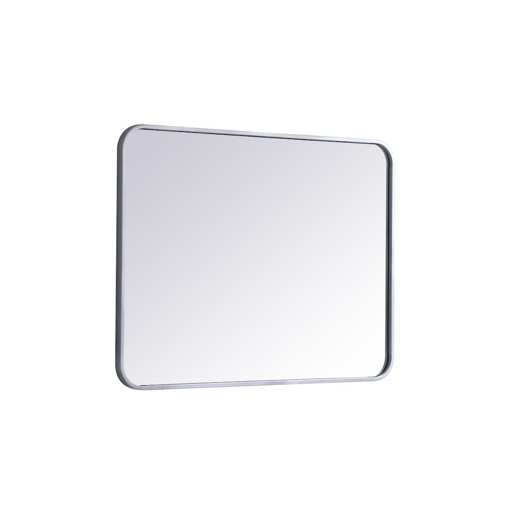 Soft corner metal rectangular mirror 24x32 inch in Silver