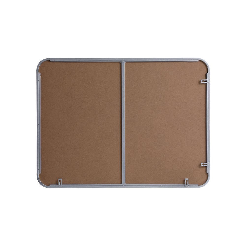 Soft corner metal rectangular mirror 24x32 inch in Silver
