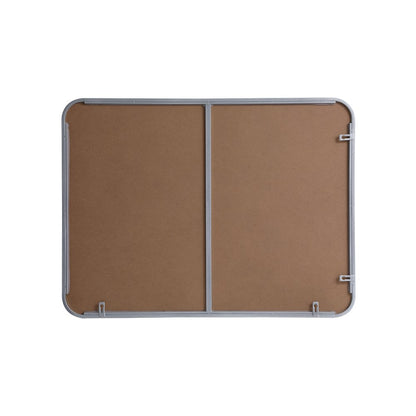 Soft corner metal rectangular mirror 24x32 inch in Silver