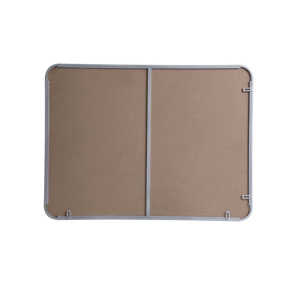 Soft corner metal rectangular mirror 27x36 inch in Silver