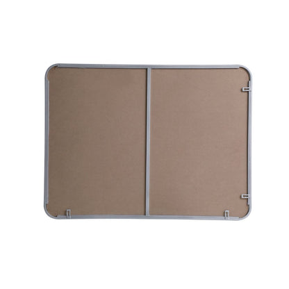 Soft corner metal rectangular mirror 27x36 inch in Silver