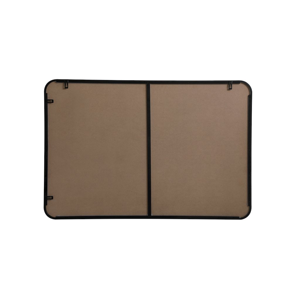 Soft corner metal rectangular mirror 27x40 inch in Black