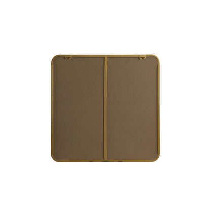 Soft corner metal square mirror 30x30 inch in Brass