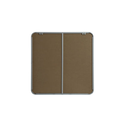 Soft corner metal square mirror 30x30 inch in Silver