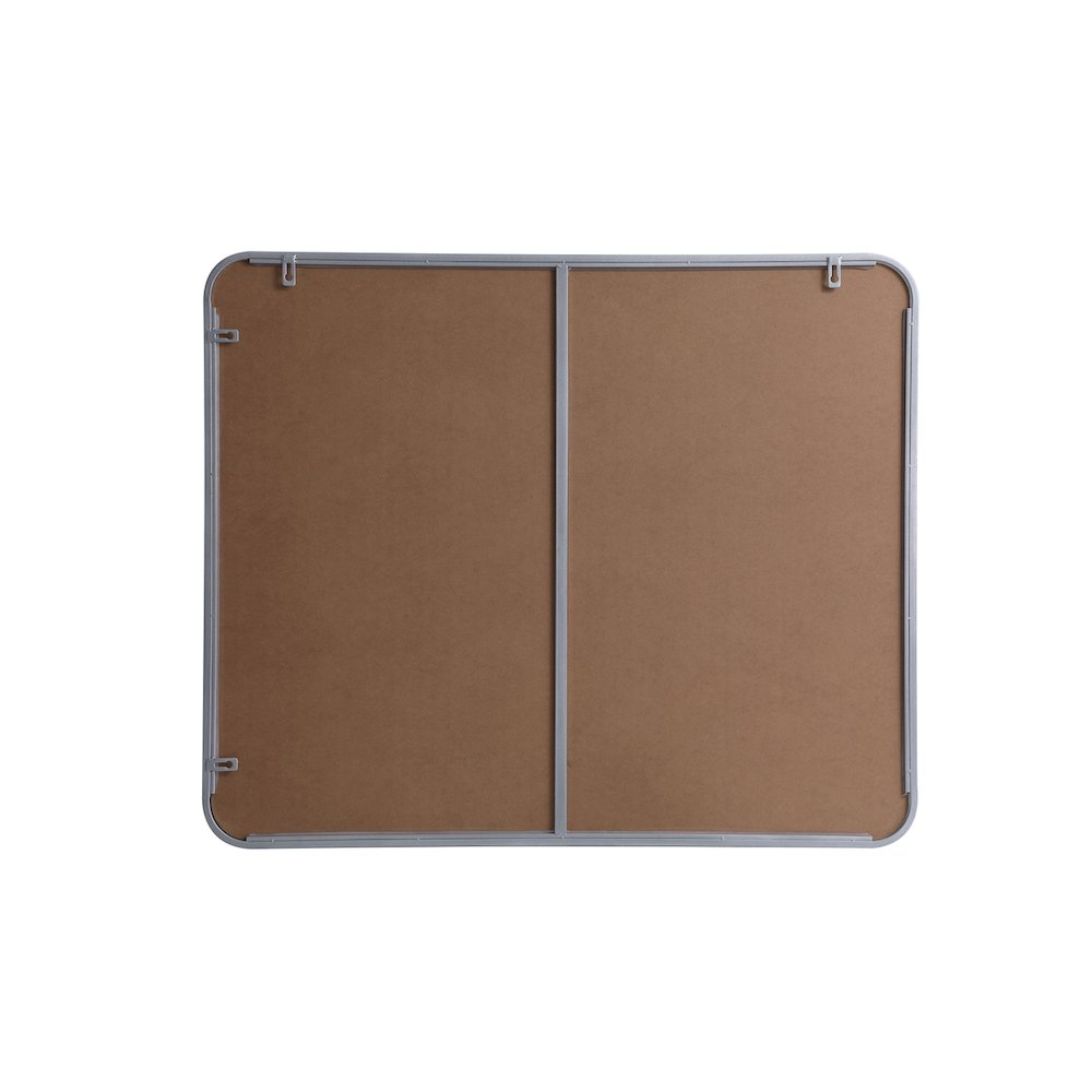 Soft corner metal rectangular mirror 30x36 inch in Silver