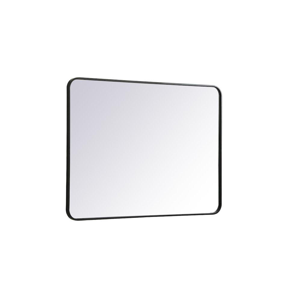 Soft corner metal rectangular mirror 30x40 inch in Black