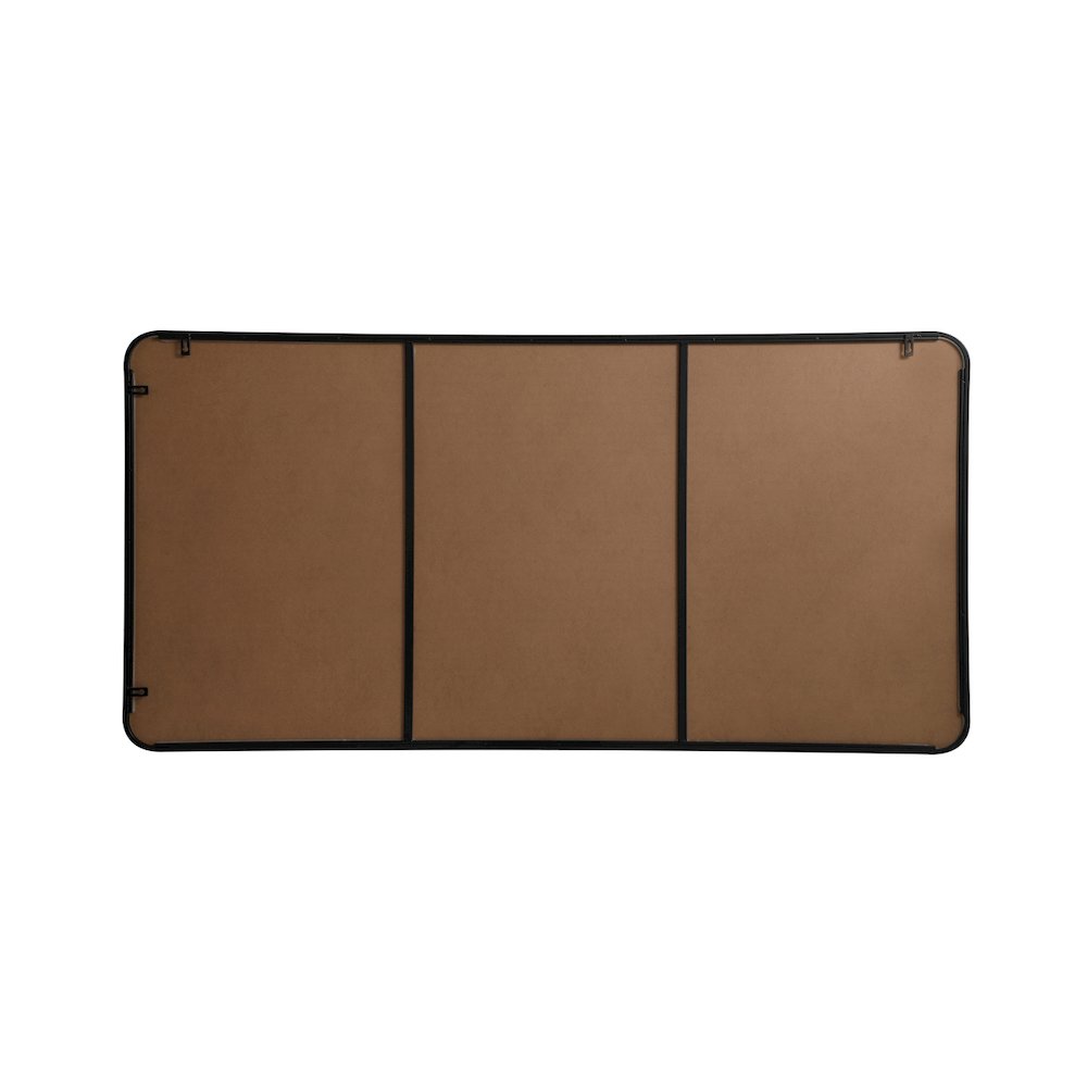 Soft corner metal rectangular mirror 30x60 inch in Black