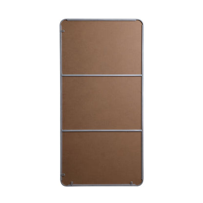 Soft corner metal rectangular mirror 30x60 inch in Silver