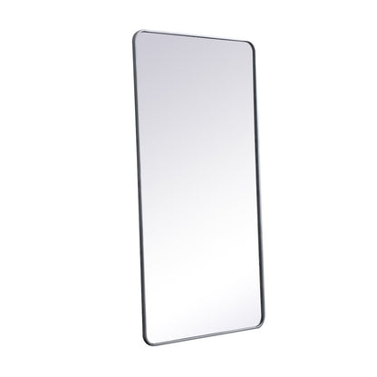 Soft corner metal rectangular mirror 30x60 inch in Silver