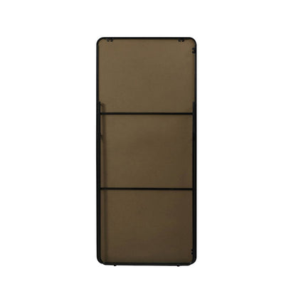 Soft Corner Metal Rectangle Mirror 32x72 Inch in Black