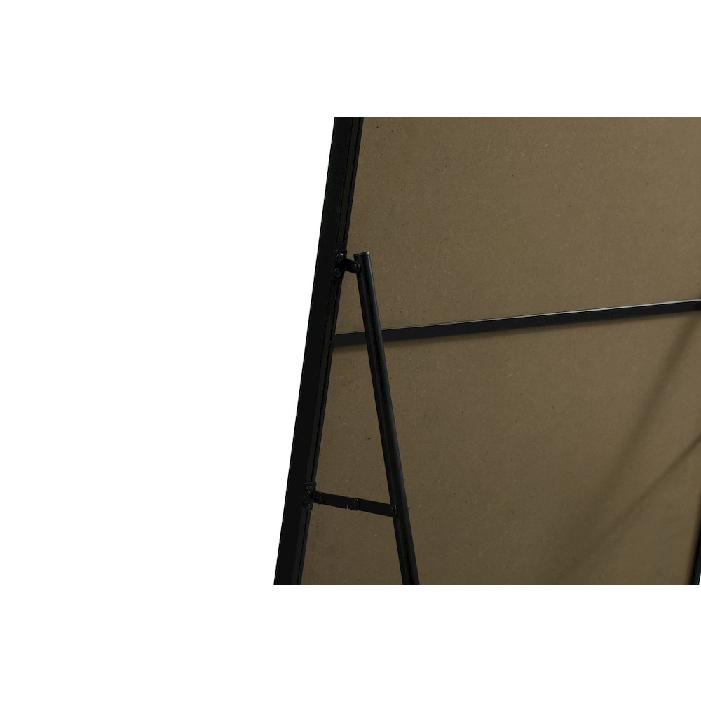 Soft Corner Metal Rectangle Mirror 32x72 Inch in Black