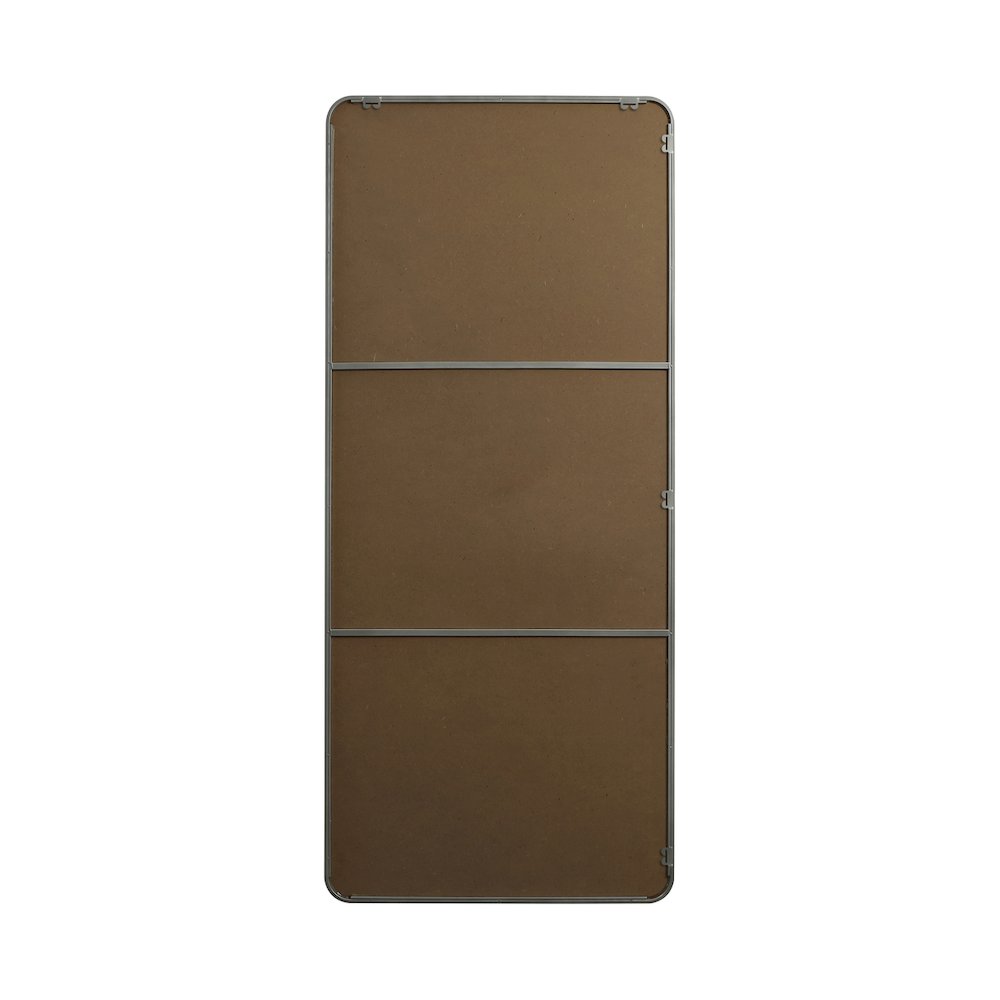 Soft Corner Metal Rectangle Mirror 32x72 Inch in Silver