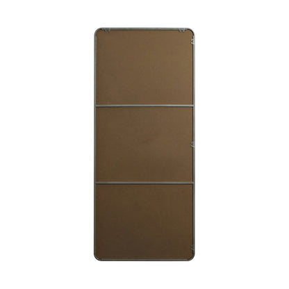 Soft Corner Metal Rectangle Mirror 32x72 Inch in Silver
