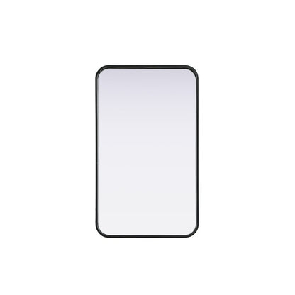Contour Metal Rectangle Mirror 18x30 in Black