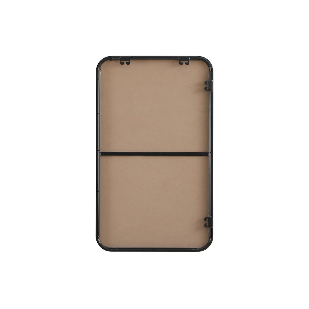 Contour Metal Rectangle Mirror 18x30 in Black