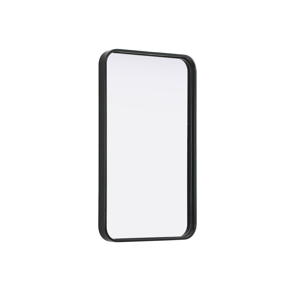 Contour Metal Rectangle Mirror 18x30 in Black