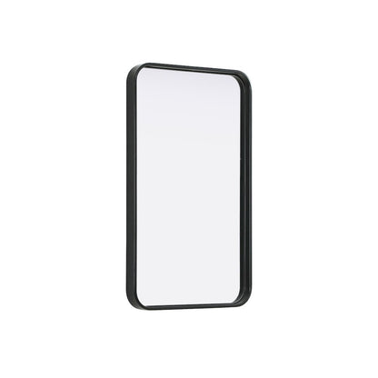 Contour Metal Rectangle Mirror 18x30 in Black