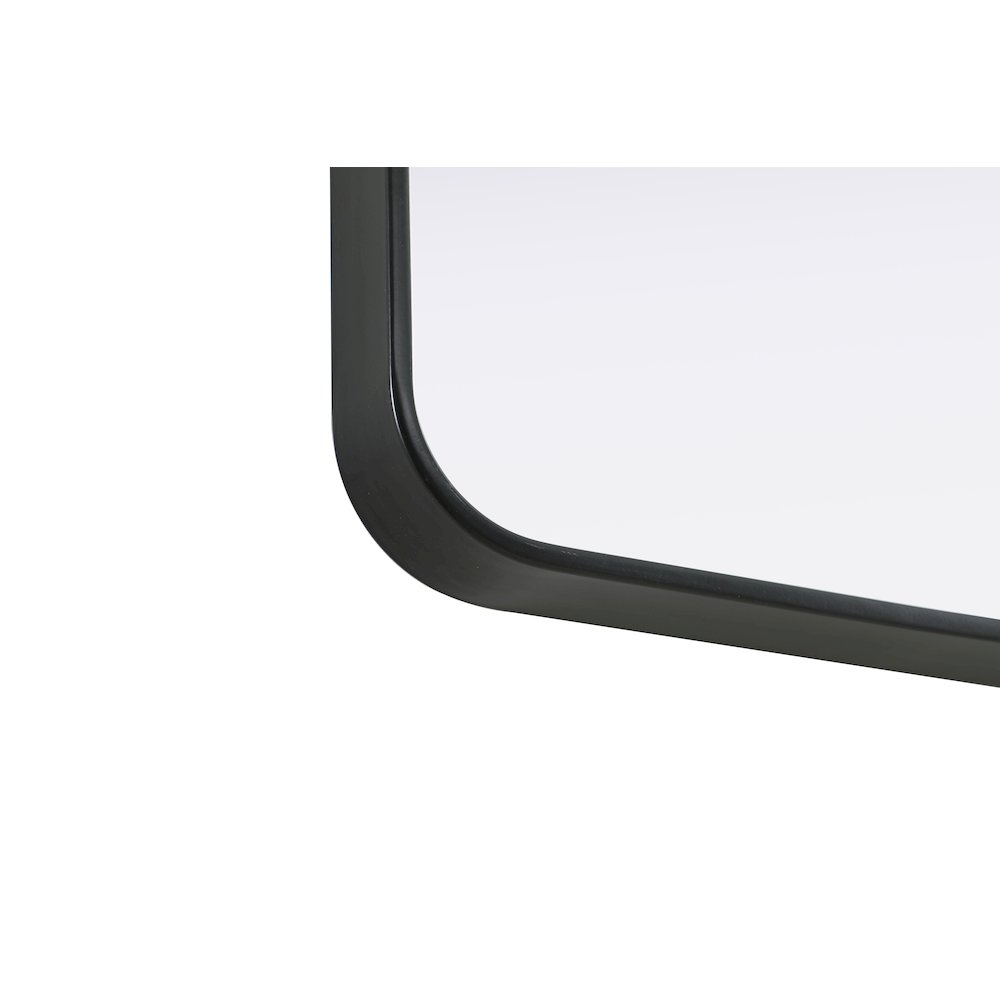 Contour Metal Rectangle Mirror 18x30 in Black