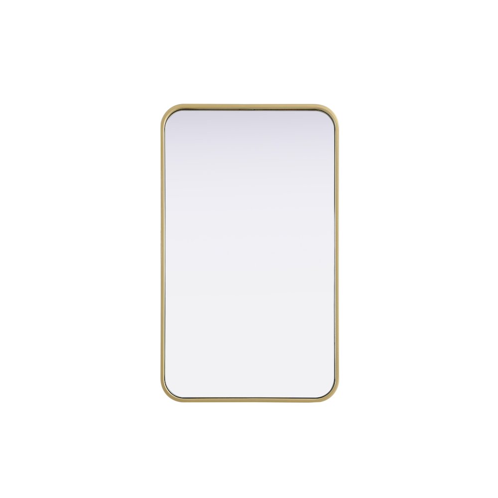 Contour Metal Rectangle Mirror 18x30 in Brass