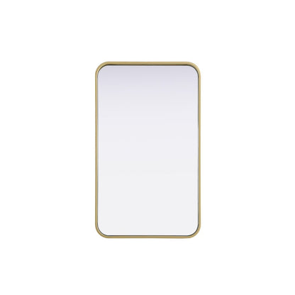 Contour Metal Rectangle Mirror 18x30 in Brass
