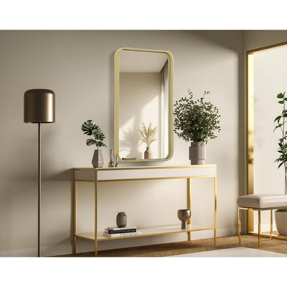 Contour Metal Rectangle Mirror 18x30 in Brass