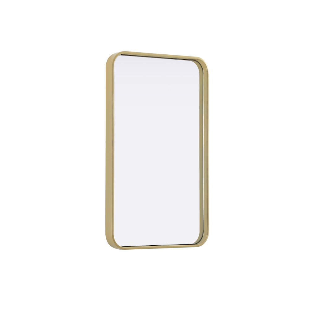 Contour Metal Rectangle Mirror 18x30 in Brass