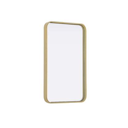 Contour Metal Rectangle Mirror 18x30 in Brass