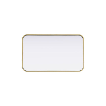 Contour Metal Rectangle Mirror 18x30 in Brass